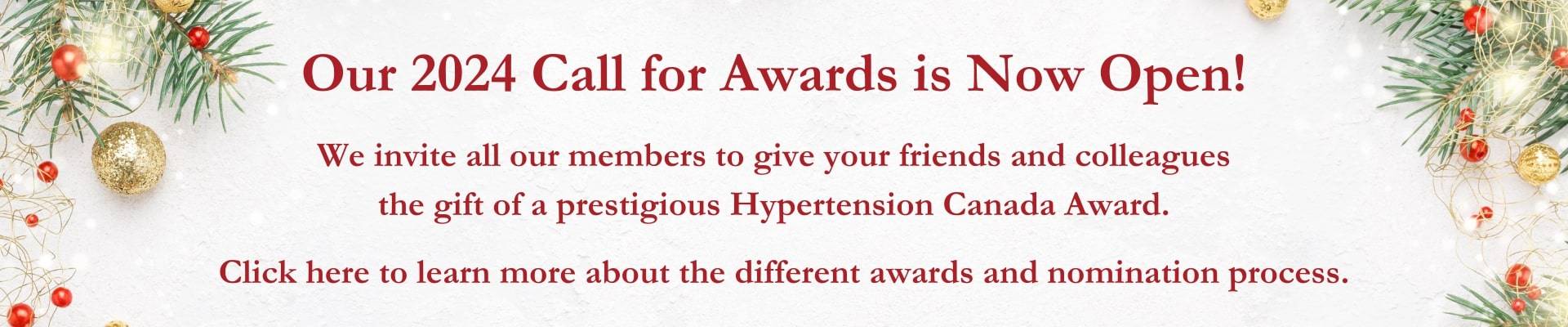 Public Homepage Hypertension Canada For Healthcare Professionals   2024 Awards Banner 